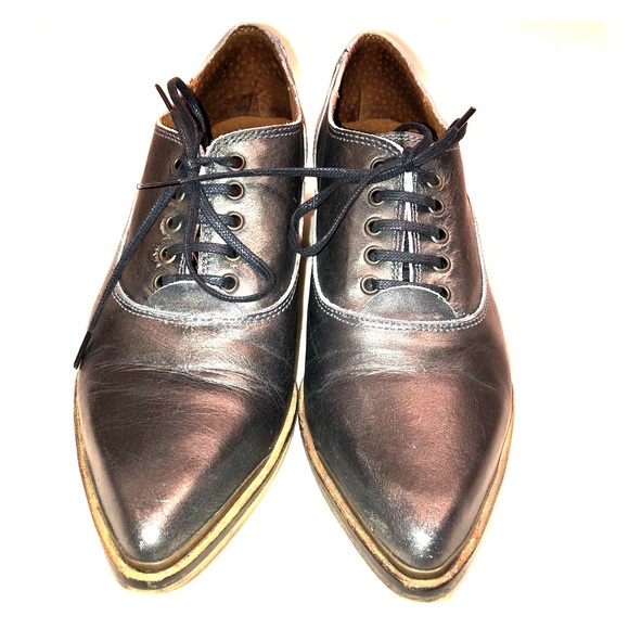 Sixtyseven Shoes - Sixtyseven Anthropologie Oxford army green Pointed